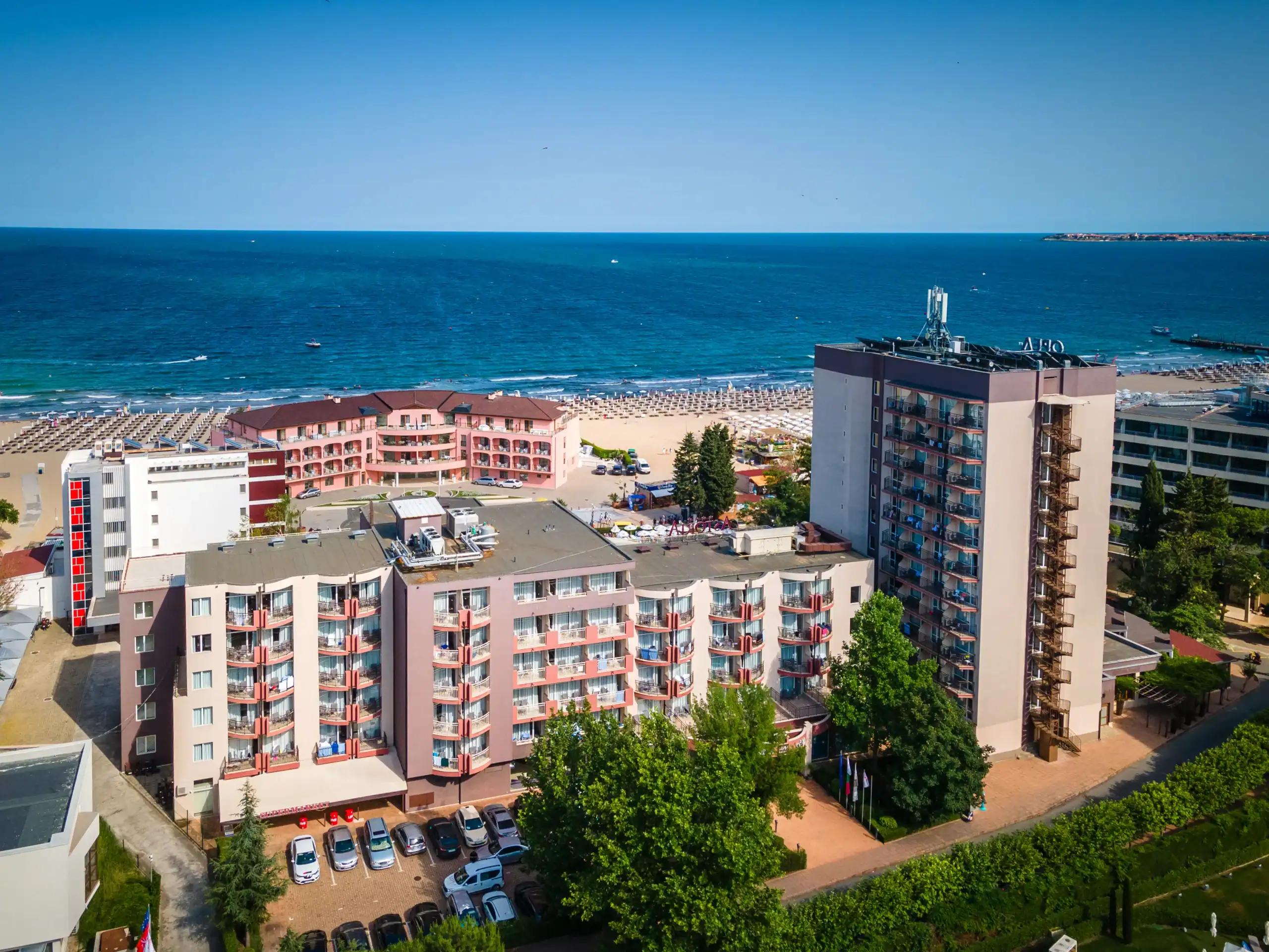 Exterior of MPM Hotel Astoria in Sunny Beach