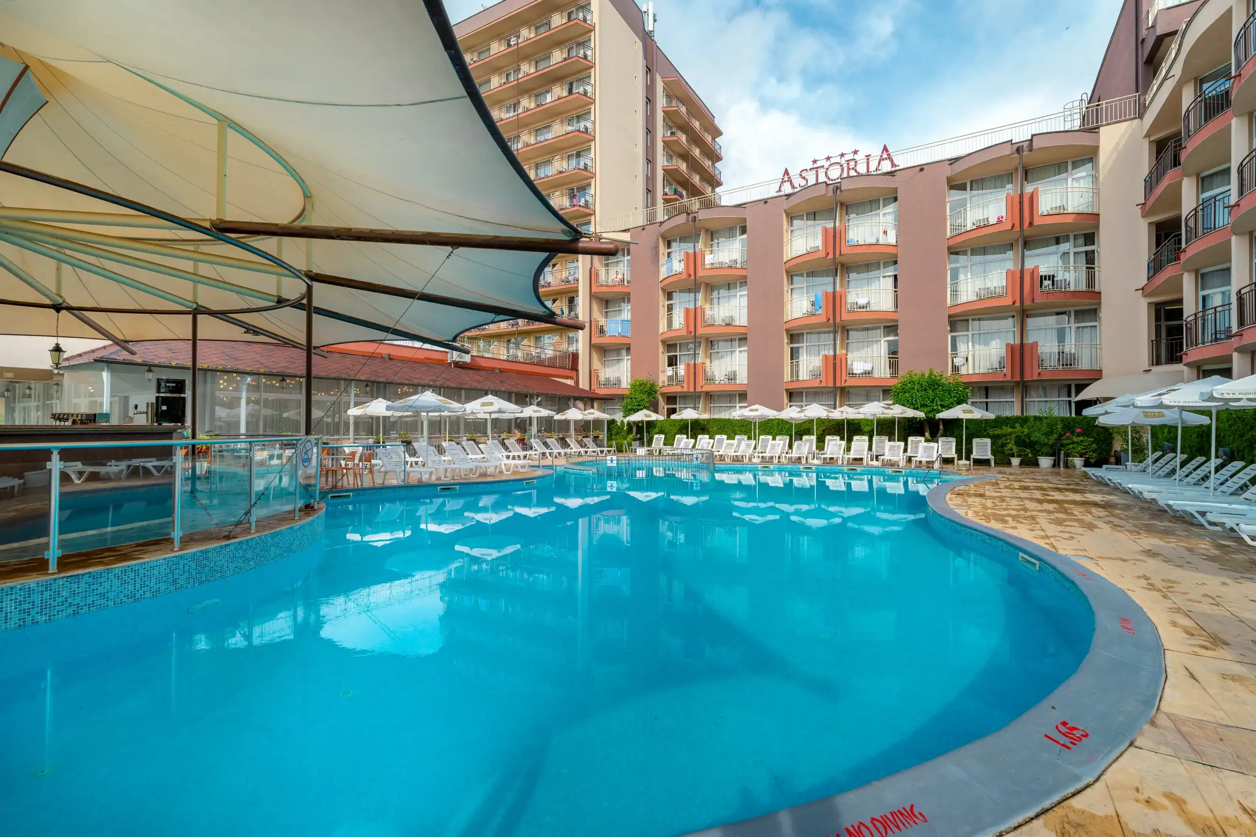 Outdoor swimming pool at MPM Hotel Astoria