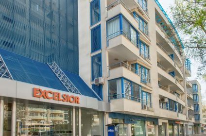 Excelsior apartment complex in Sunny Beach; seasonal facilities may be closed in late September
